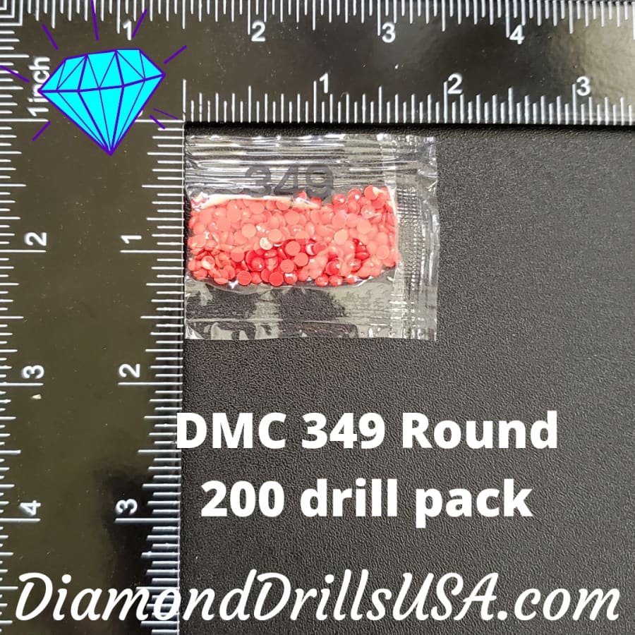 DMC 349 ROUND 5D Diamond Painting Drills DMC 349 Dark Coral 