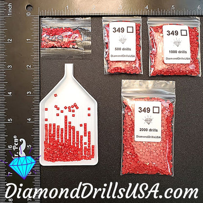DMC 349 SQUARE 5D Diamond Painting Drills DMC 349 Dark Coral