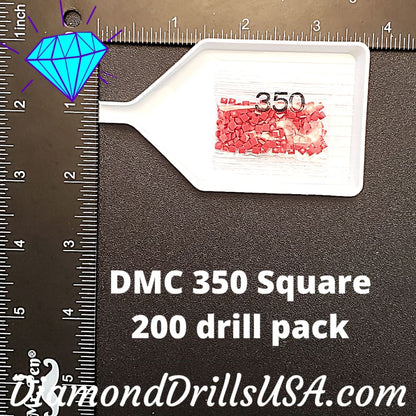 DMC 350 SQUARE 5D Diamond Painting Drills DMC 350 Medium 