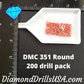 DMC 351 ROUND 5D Diamond Painting Drills Beads DMC 351 Coral