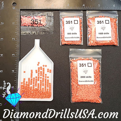 DMC 351 SQUARE 5D Diamond Painting Drills Beads DMC 351 