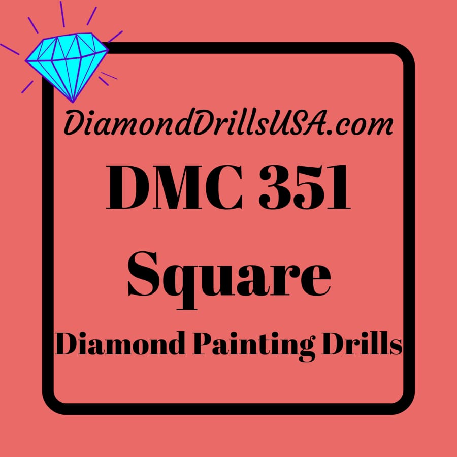 DMC 351 SQUARE 5D Diamond Painting Drills Beads DMC 351 