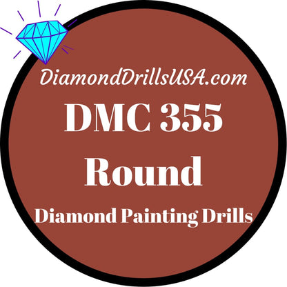 DMC 355 ROUND 5D Diamond Painting Drills Beads DMC 355 Dark 