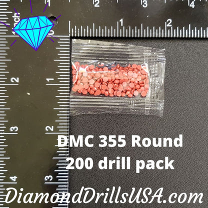 DMC 355 ROUND 5D Diamond Painting Drills Beads DMC 355 Dark 