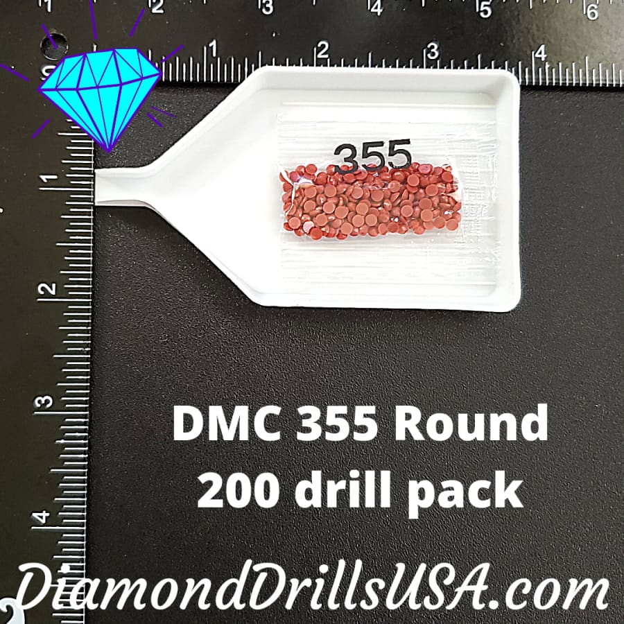 DMC 355 ROUND 5D Diamond Painting Drills Beads DMC 355 Dark 