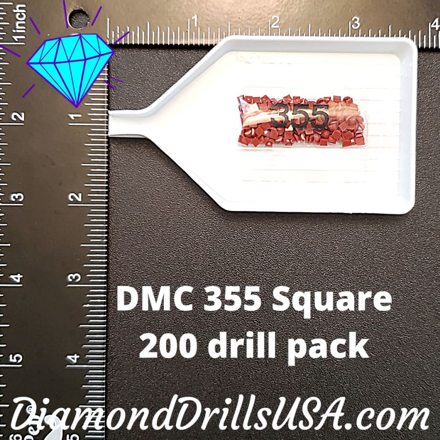 DMC 355 SQUARE 5D Diamond Painting Drills Beads DMC 355 Dark