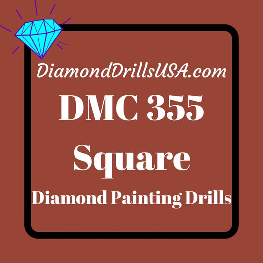 DMC 355 SQUARE 5D Diamond Painting Drills Beads DMC 355 Dark