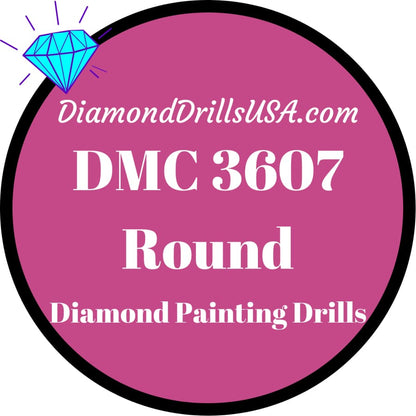 DMC 3607 ROUND 5D Diamond Painting Drill Beads DMC 3607 