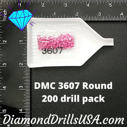 DMC 3607 ROUND 5D Diamond Painting Drill Beads DMC 3607 