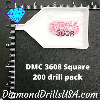 DMC 3608 SQUARE 5D Diamond Painting Drills Beads DMC 3608 