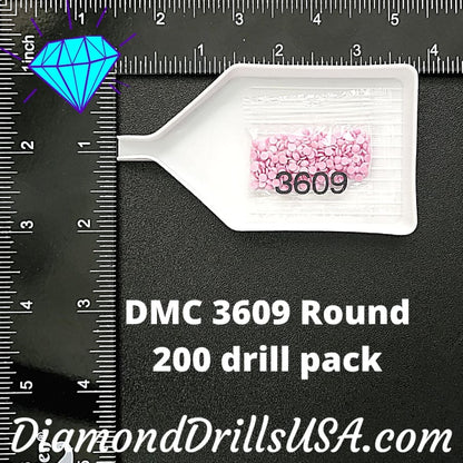 DMC 3609 ROUND 5D Diamond Painting Drills Beads DMC 3609 