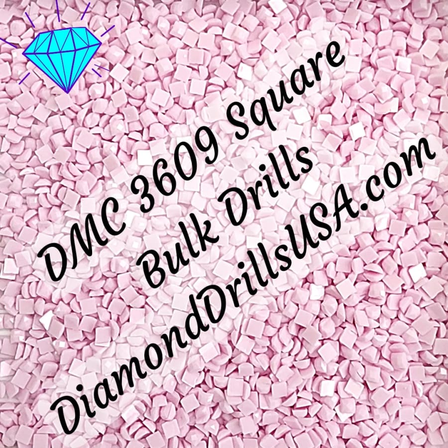 DiamondDrillsUSA - DMC 3609 SQUARE 5D Diamond Painting Drills Beads DMC  3609 Ultra Light