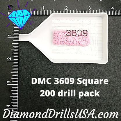 DMC 3609 SQUARE 5D Diamond Painting Drills Beads DMC 3609 