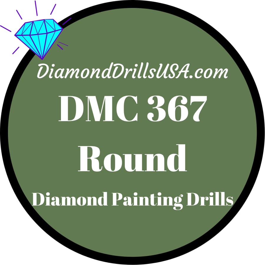 DMC 367 ROUND 5D Diamond Painting Drills Beads DMC 367 Dark 