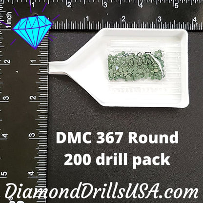 DMC 367 ROUND 5D Diamond Painting Drills Beads DMC 367 Dark 