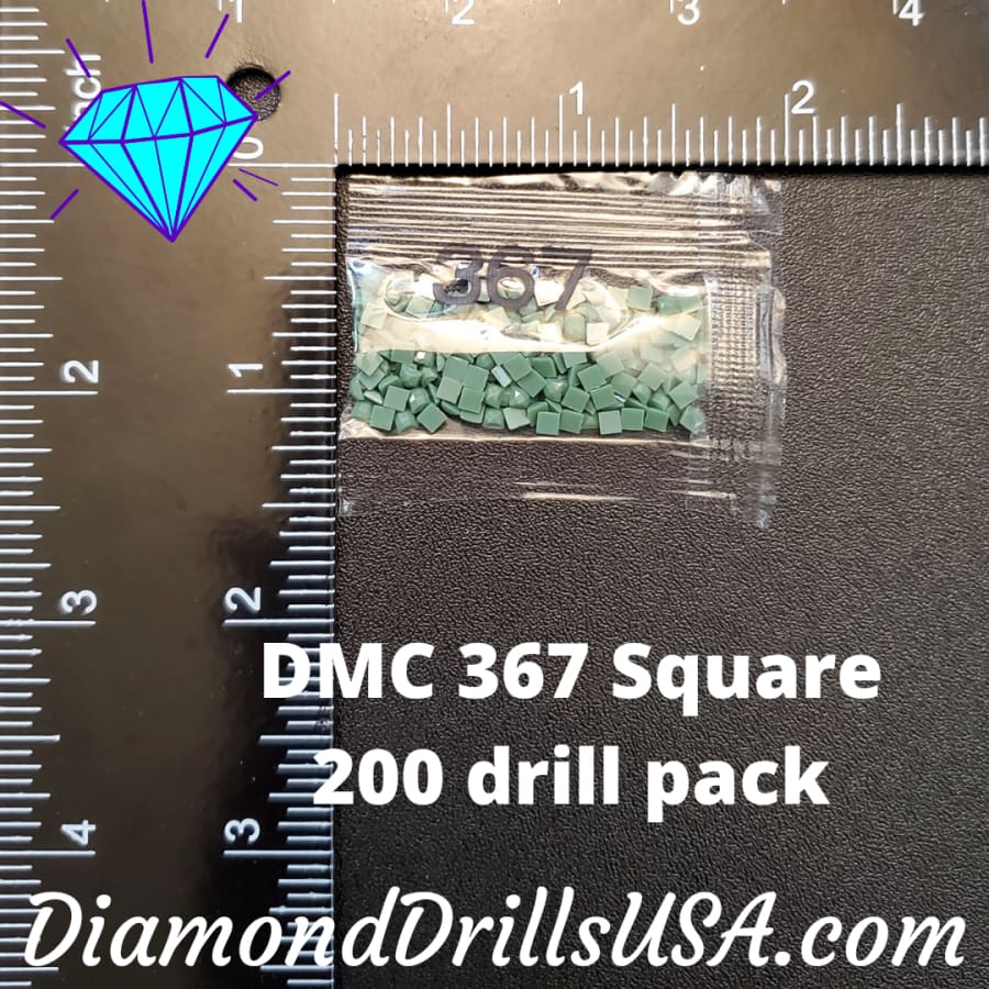 DMC 367 SQUARE 5D Diamond Painting Drills Beads DMC 367 Dark