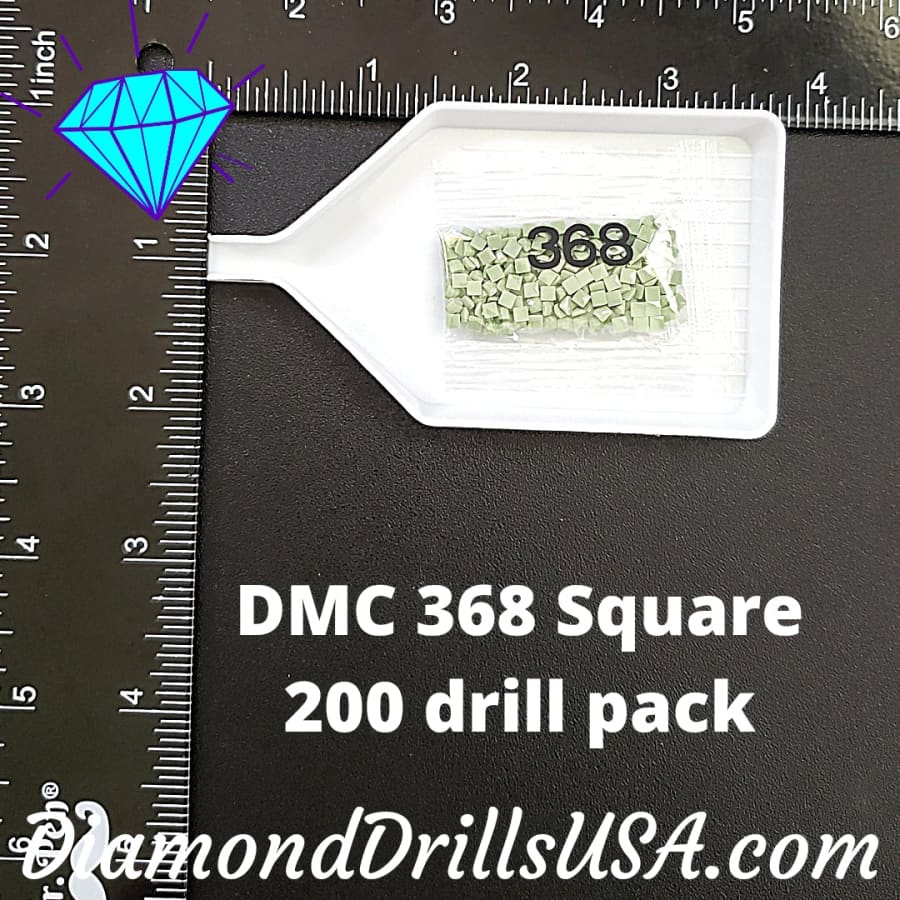 DMC 368 SQUARE 5D Diamond Painting Drills Beads DMC 368 