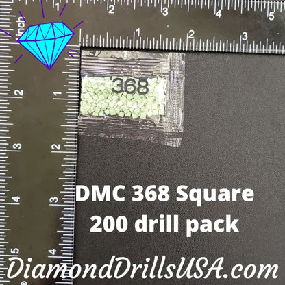 DMC 368 SQUARE 5D Diamond Painting Drills Beads DMC 368 