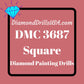 DMC 3687 SQUARE 5D Diamond Painting Drills Beads DMC 3687 