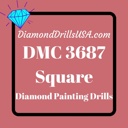 DMC 3687 SQUARE 5D Diamond Painting Drills Beads DMC 3687 