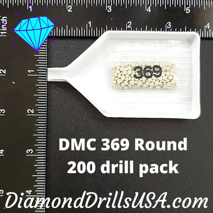 DMC 369 ROUND 5D Diamond Painting Drills Beads DMC 369 Very 