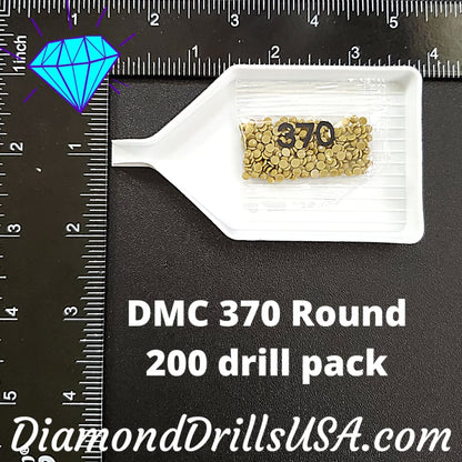 DMC 370 ROUND 5D Diamond Painting Drills Beads DMC 370 