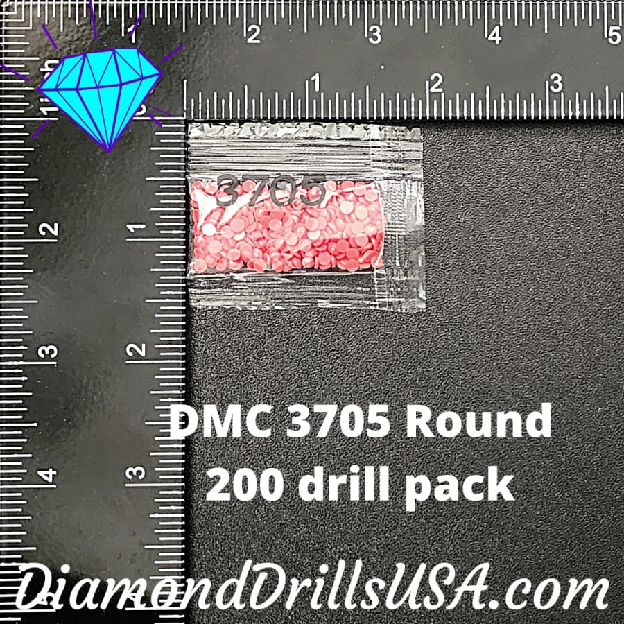 DMC 3705 ROUND 5D Diamond Painting Drill Beads DMC 3705 Dark