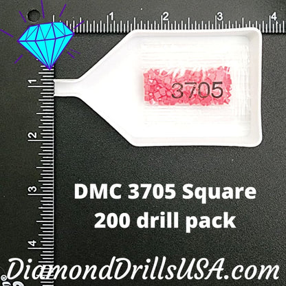 DMC 3705 SQUARE 5D Diamond Painting Drill Beads DMC 3705 
