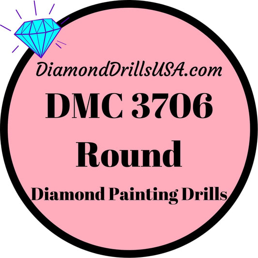 DMC 3706 ROUND 5D Diamond Painting Drills Beads DMC 3706 