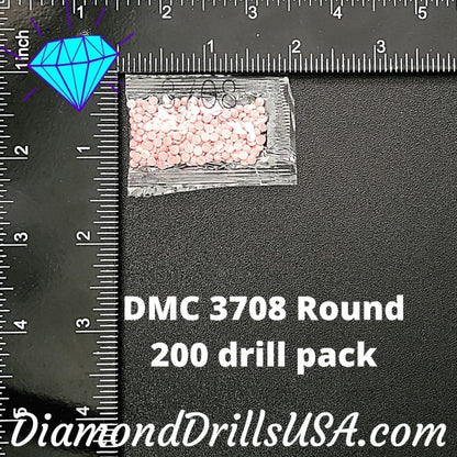 DMC 3708 ROUND 5D Diamond Painting Drills Beads DMC 3708 