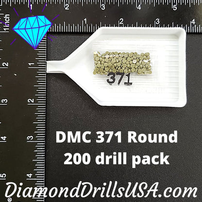DMC 371 ROUND 5D Diamond Painting Drills Beads DMC 371 