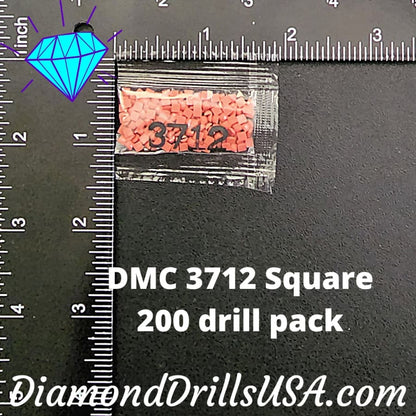 DMC 3712 SQUARE 5D Diamond Painting Drills Beads DMC 3712 
