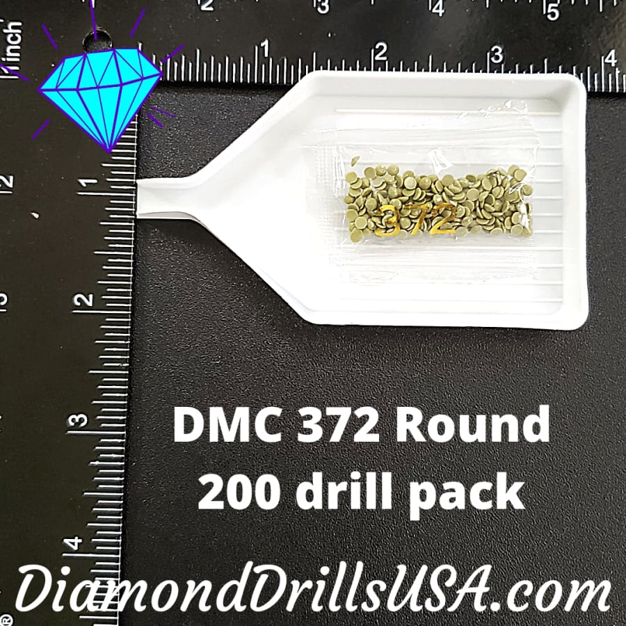 DMC 372 ROUND 5D Diamond Painting Drills Beads DMC 372 Light