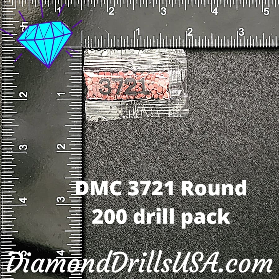 DMC 3721 ROUND 5D Diamond Painting Drills Beads DMC 3721 