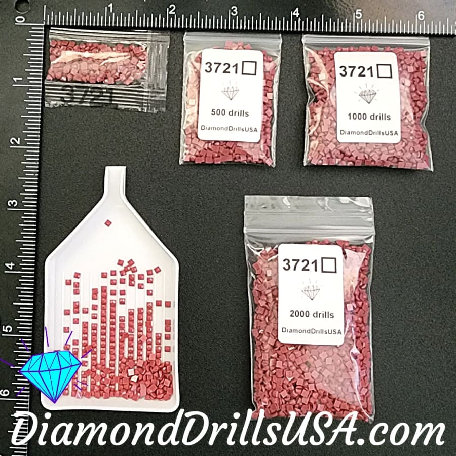 DMC 3721 SQUARE 5D Diamond Painting Drills Beads DMC 3721 