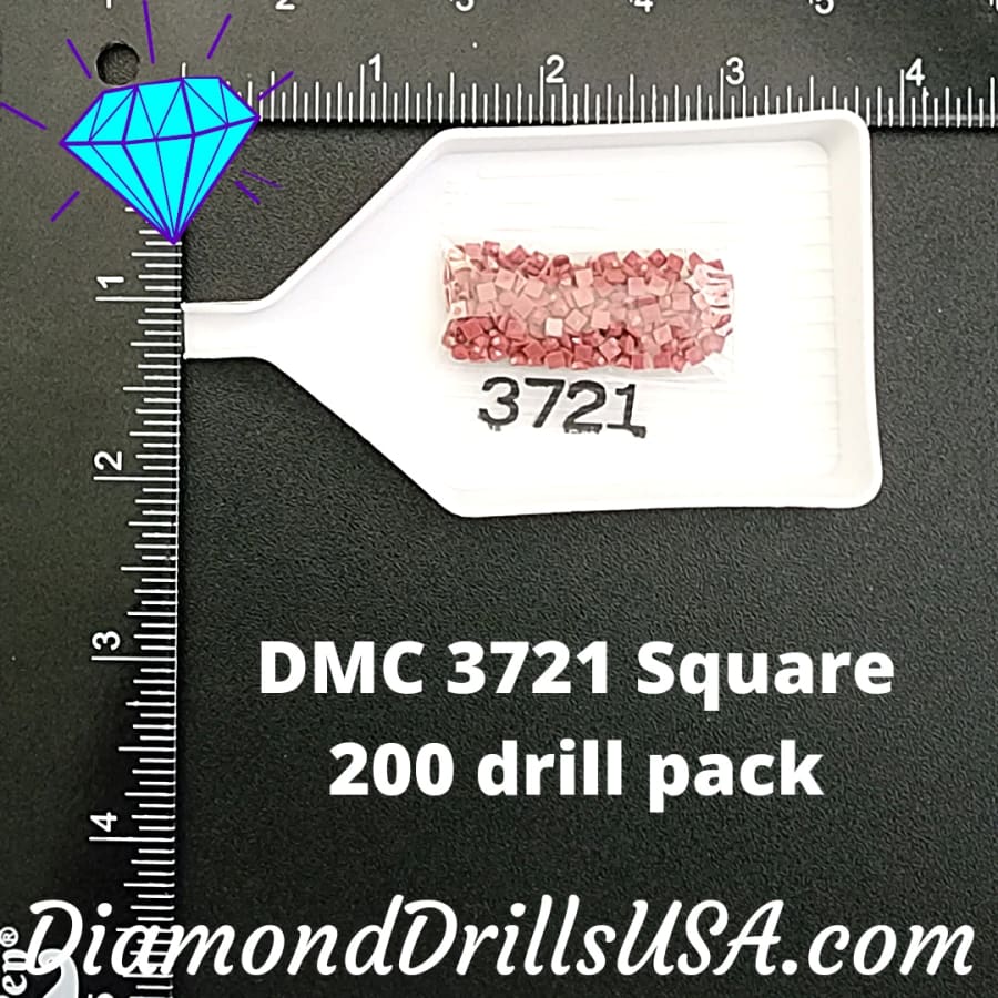 DMC 3721 SQUARE 5D Diamond Painting Drills Beads DMC 3721 