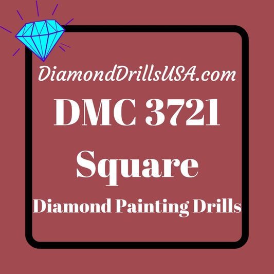 DMC 3721 SQUARE 5D Diamond Painting Drills Beads DMC 3721 