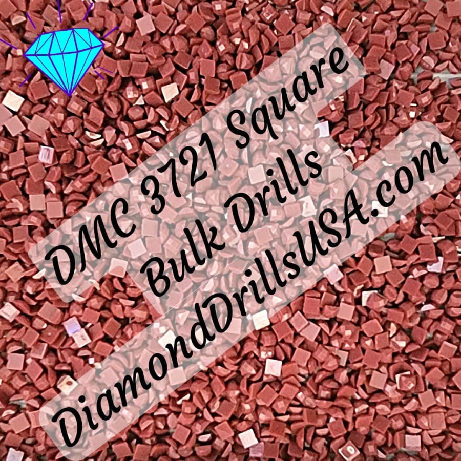 DMC 3721 SQUARE 5D Diamond Painting Drills Beads DMC 3721 