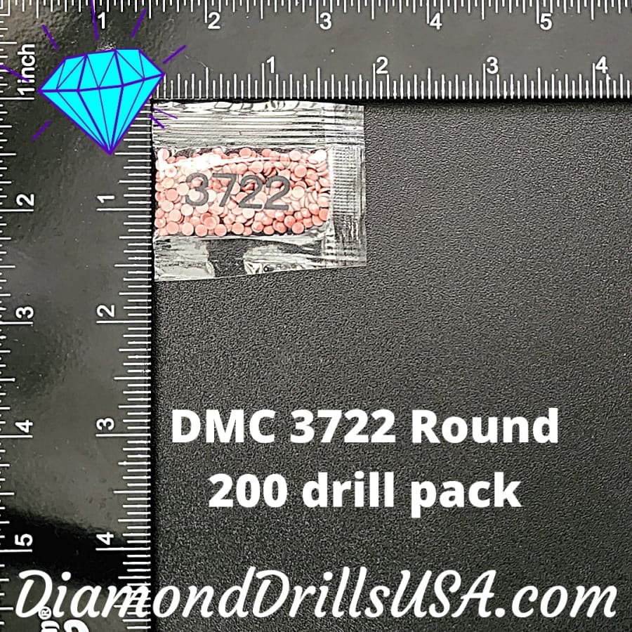 DMC 3722 ROUND 5D Diamond Painting Drills Beads DMC 3722 