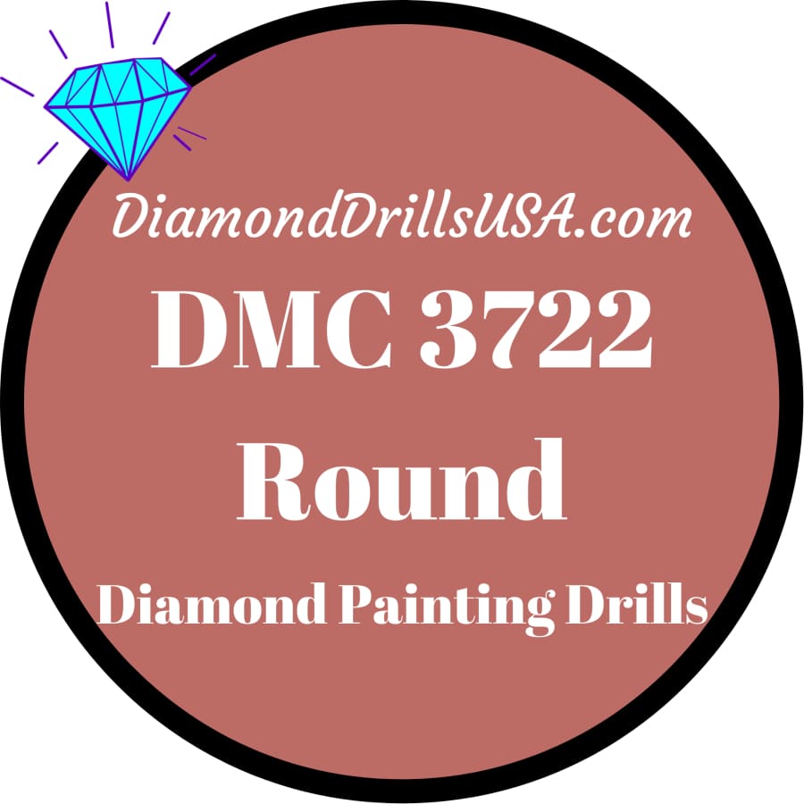 DMC 3722 ROUND 5D Diamond Painting Drills Beads DMC 3722 