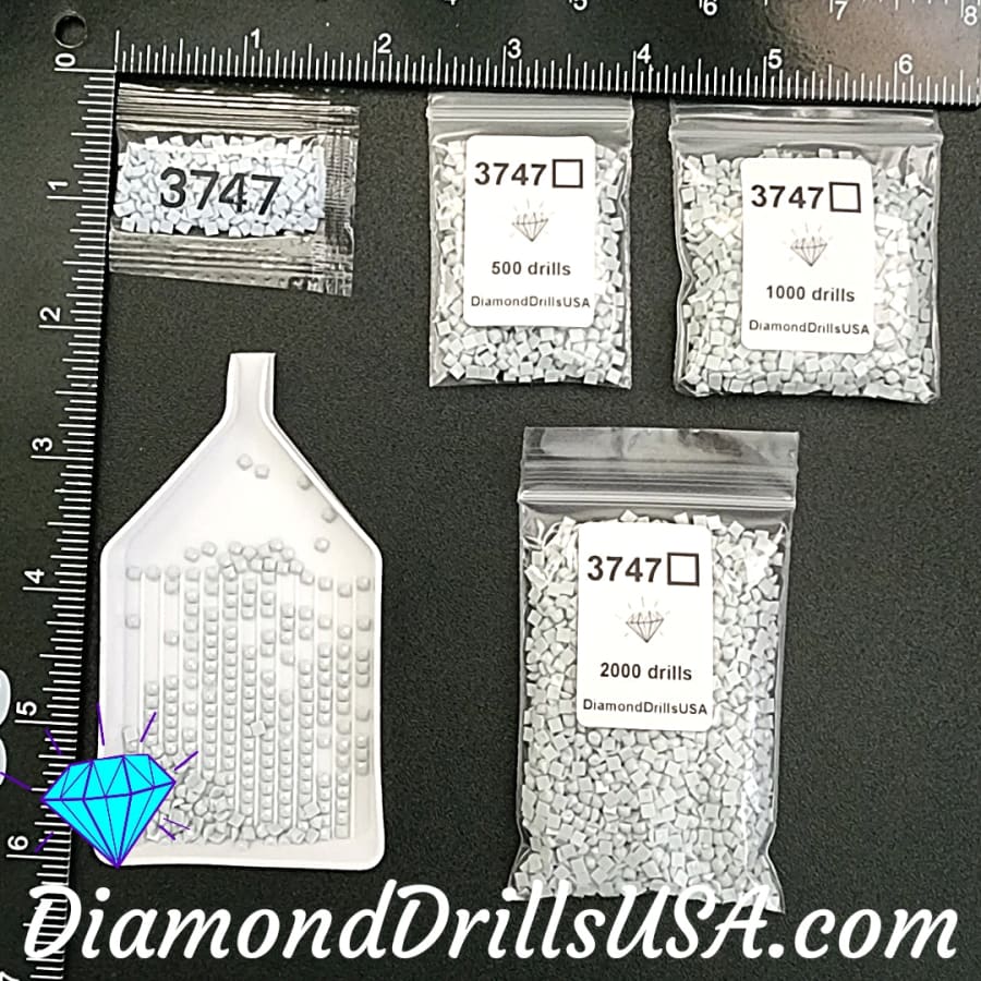 DMC 3747 SQUARE 5D Diamond Painting Drills Beads DMC 3747 