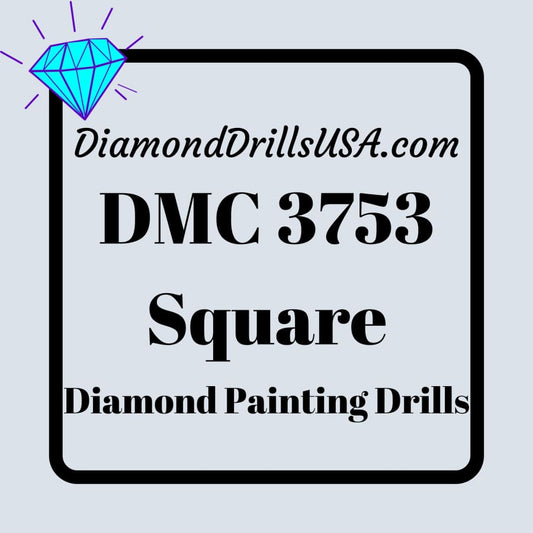 DMC 3753 SQUARE 5D Diamond Painting Drills Beads DMC 3753 