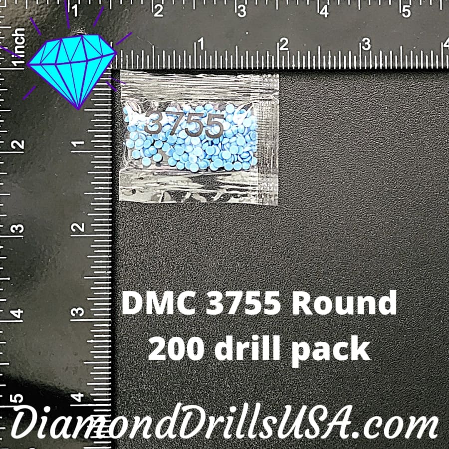 DMC 3755 ROUND 5D Diamond Painting Drills Beads DMC 3755 