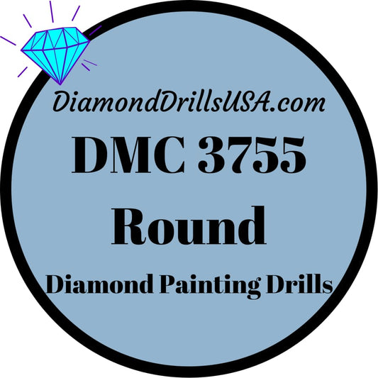 DMC 3755 ROUND 5D Diamond Painting Drills Beads DMC 3755 