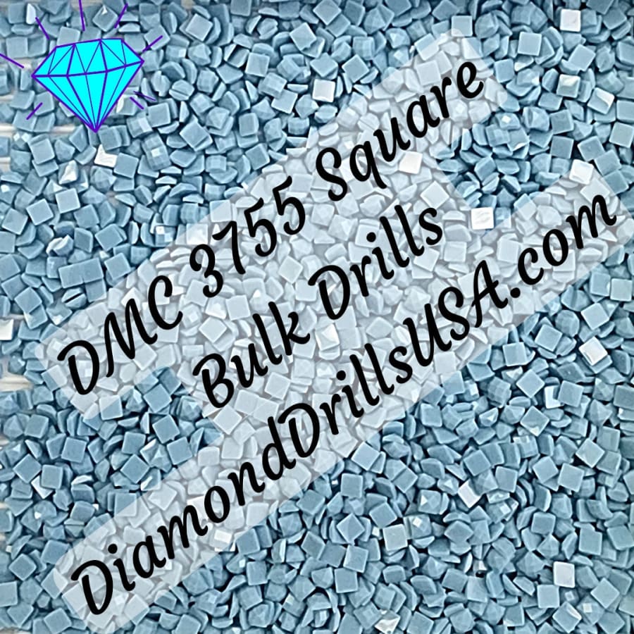 DMC 3755 SQUARE 5D Diamond Painting Drills Beads DMC 3755 