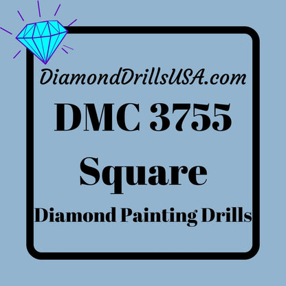 DMC 3755 SQUARE 5D Diamond Painting Drills Beads DMC 3755 