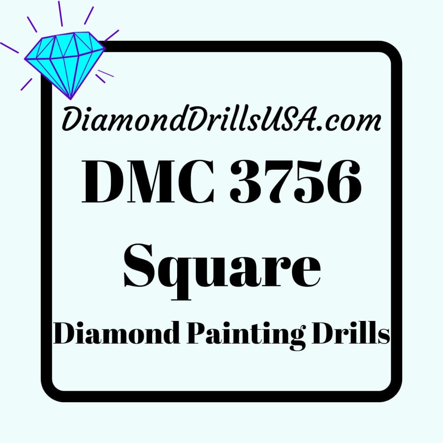 DMC 3756 SQUARE 5D Diamond Painting Drills Beads DMC 3756 