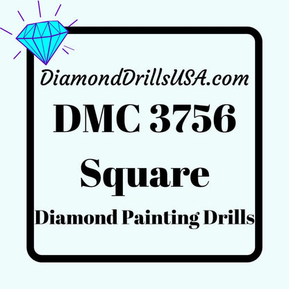 DMC 3756 SQUARE 5D Diamond Painting Drills Beads DMC 3756 