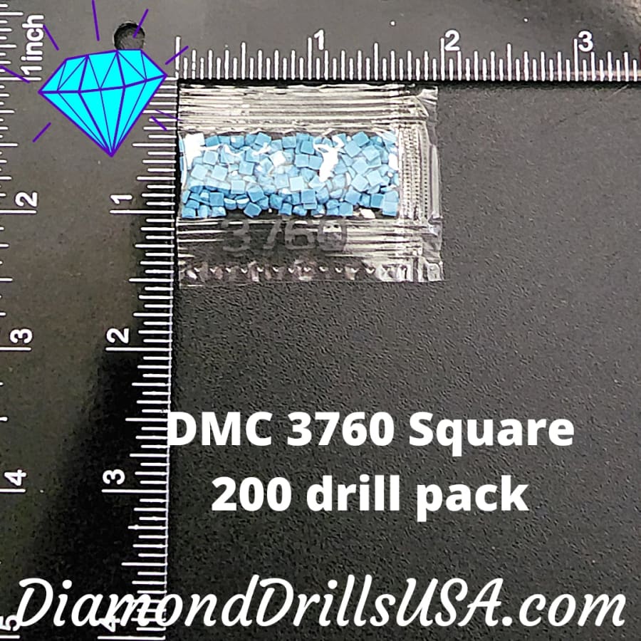 DMC 3760 SQUARE 5D Diamond Painting Drills Beads DMC 3760 