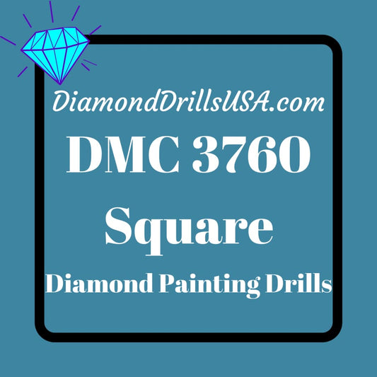 DMC 3760 SQUARE 5D Diamond Painting Drills Beads DMC 3760 